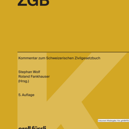 5. Auflage des "OFK ZGB" - Art. 481-497